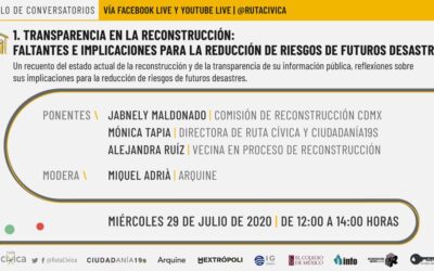 A TRES AÑOS DEL 19S, TRANSPARENCIA  EN LA RECONSTRUCCIÓN