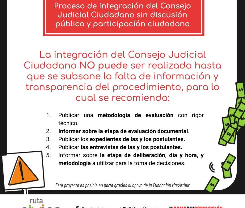 EVALUACIÓN CIUDADANA DE PERSONAS ASPIRANTES A INTEGRAR EL CONSEJO JUDICIAL CIUDADANO (CJC)